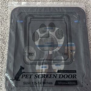 Pet Screen Door with Paw Design